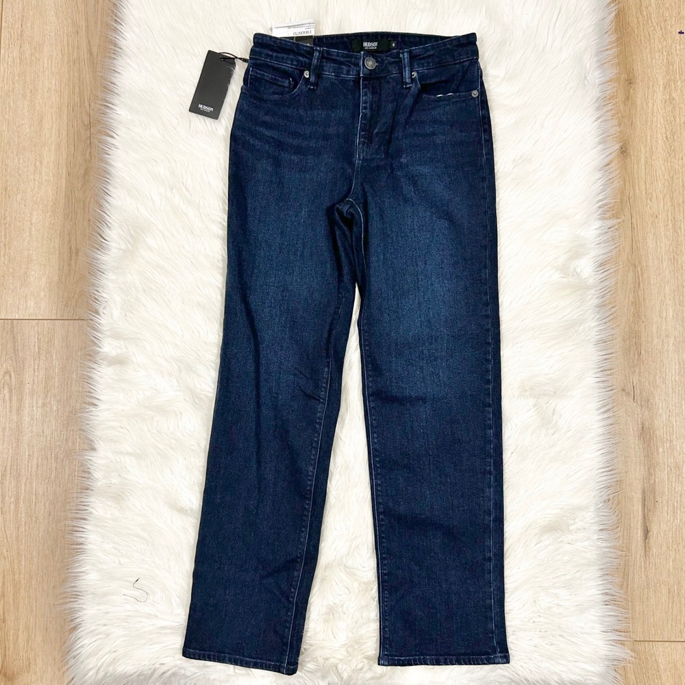 Hudson Los Angeles Women‎ Straight Leg Jeans Obscurity Blue Dark Wash  6 28 NEW